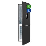 CHIQ FBM228NE4DE Kühlschrank mit Wasserspender, 231L（161/70L| Freistehender Kühl-Gefrierkombination 170cm Höhe, 47 cm Breit, No Frost,Multi-Air Flow, 12 Jahre Garantie auf den Kompressor