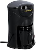 Dunlop - 1-Tassen-Kaffeemaschine 170W | Dauerfilter | ideale Reise-Kaffeemaschine | Anschluss an Zigarettenanzünder |für PKW, LKW, Wohnmobil | mit An- und Ausschalter (12V), Schwarz