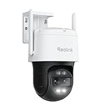 Reolink 4K 8MP Wi-Fi 6 PTZ Überwachungskamera Aussen mit Dual-Objektiv, Auto-Tracking-Zoom, WLAN Kamera Outdoor mit 3 Smart-Erkennungsmodi, 30m Farbnachtsicht, Außenkamera, Dual-Ansicht, TrackMix WiFi