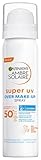 Garnier Super UV Over Make-up Spray mit LSF 50+, Schutz für das Gesicht gegen UV-Strahlen und äußere Umwelteinflüsse, Mit feuchtigkeitsspendender Hyaluronsäure, Ambre Solaire, 1 x 75 ml