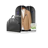 FiRiO® 2 x Premium Kleidersack - BIS 50% DICKERES MATERIAL - Faltbare Kleidersack Reisetasche - Business Anzugtasche - Atmungsaktive Kleiderhülle für Reise & Aufbewahrung - Kleidersäcke 100x60cm