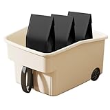 Xijobido Schrank-Ordnungsbox | Küchenorganizer Für Hohe Schränke,Große Behälter Mit Rollen Für Küche Schlafzimmer Büro Garage Waschraum