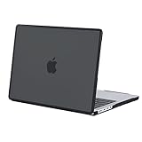 BlueSwan Hülle kompatibel für MacBook Pro 14 Zoll M1 A2442 M2 A2779 M3 A2992 A2918 Pro/Max, Erstveröffentlichung 2021 2023, fallfeste TPU-Rahmen + matt Schutzhülle gegen Fingerabdrücke, Schwarz