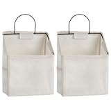 Beavorty 2 Stück Wandhängetasche mit Metallrahmen Aufbewahrungstasche für Tür und Wand Hängeorganizer mit Fächern für Bad Küche und Studentenwohnheim