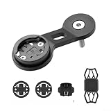 Fahrradcomputer-Verlängerungshalterung aus Aluminiumlegierung, passend für Modelle, inklusive Silikon-Handyhalterung für sicheren Smartphone-Zugriff (B-schwarz)