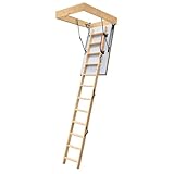 4iQ Group Bodentreppe Gedämmt 120 x 60 cm - Dachbodentreppe U-Wert 0,86 - Dachbodenluke Raumspartreppe Innen - Bodenluke mit Treppe bis zu 150 kg Traglast