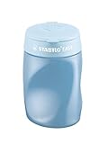 STABILO - Ergonomischer Dosen-Spitzer für Rechtshänder - EASYsharpener - 3 in 1 - blau