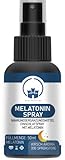 Saint Nutrition® Melatonin Spray hochdosiert 0,5 mg Tagesdosis – Beruhigungsmittel für den Mensch zum Einschlafen – Einschlafspray extra stark, rezeptfrei und ohne Alkohol - vegan, 50 ml