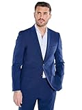emilio adani Herren Herren Anzug-Sakko Slim fit, 38436, 38436, Saphirblau in Größe 46