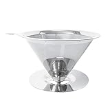 Wiederverwendbarer Kaffeefilter aus Edelstahl für Kaffee, Tee, Filterkorb, Kaffeefilterbecher