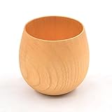 Naturoom Holzbecher, japanischer Stil, Teetasse, Bier, Kaffeebecher, natürliches Massivholz, perfekt für kalte oder heiße Getränke, 241 ml (natürlich)