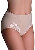 ELDAR Damen Figurenformend Miederslip mit Bauch-Weg-Effekt Stark Formend Miederpants Miederslip Ver. Farben und Größen (L, Beige)