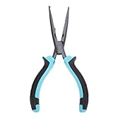 9-Zoll-Angelzange, Kohlenstoffstahl mit langer Nase, Hakenentferner, praktischer Griff, Salzwasser-Angelausrüstung, Spaltring-Fischzange zum Schneiden von Angelschnur, Entfernen