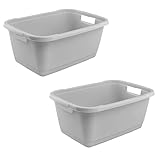 keeeper aenna 2x Wäschewanne, Stabiler Kunststoff, 52 l, Nordic Grey