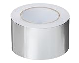 PROFIVENT.DE Aluminium Klebeband Hitzebeständiges Wasserdichtes Alu Klebeband zum Reparieren von Metalloberflächen Metallklebeband UV Aluband Dampfsperre Klebeband 45m (48mm/45m)