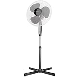 Clatronic Ventilator leise Ø 40 cm | inkl. Fernbedienung | oszillierend | höhenverstellbar | Fan mit Timer und 2 Windmodus-Funktionen | Standventilator mit 3 Geschwindigkeitsstufen | VL 3741 S