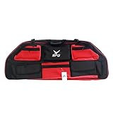 Sport Tent Compoundbogen Tasche Bogentasche Gepolsterte Tragetasche Pfeilrohrhalter Umhängetasche mit Pfeiltasche Reisetasche für Bogenschießausrüstung Rot