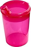 Medi-Inn+ Schnabelbecher Schabeltasse Trinkbecher 250 ml (Farbe: rot, Öffnung: 12 x 10 mm)