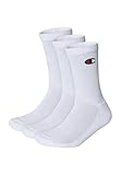Champion Unisex Basics 6pk Crew Sportsocken, Weiß, 43-46 EU