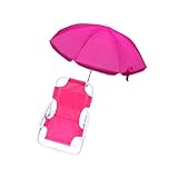 Chenxi Studio Verstellbarer Sonnenschutz für Kinder, tragbarer Strandstuhl, Metallstruktur, faltbares Design für Hinterhof, Poolseiten, tragbarer Kinder-Strandkorb mit Regenschirm