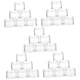 Healeved 35 Stk tragbare Pillendose familienorganizer homeorganicer Creative pill box ohrring Round pill box Alltagsfall rundes Tablett für Geldbeutel täglich Transparent