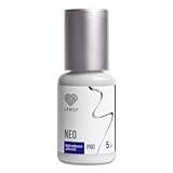 LOVELY Wimpernkleber - NEO 5ml | flüssiger + schneller Kleber, Trocknungszeit SOFORT - 8 Wochen Haftkraft | sehr elastisch, sehr beständig | für professionelle Wimpernverlängerung | 5ml, Schwarz