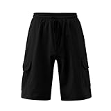 Cargo Shorts Herren Einfarbig Freizeit Sommershorts Herrenshorts Elastische Taille Mit Taschen Locker Freizeitshorts Leicht Hot Pants Slim Fit Vielseitige Shorts Trainingshose Baggy Strandhose