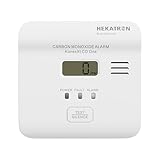 Hekatron KonexXt CO One, Kohlenmonoxid Melder, CO Melder, elektrochemischer Kohlenmonoxid-Sensor, 10 Jahre Batterielaufzeit, einfache Installation, übersichtlicher Display inkl. Testfunktion