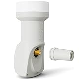 TECHZOCO Universal-LNB-Konverter für Satellitenschüssel, Universal Single LNB, SAT Digital LNB (DVB-S2), Rauschen 0,1 dB, 8K, 4K, UHD, HDTV, 3D, wasserdicht, F-Stecker, vergoldet