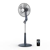 Rowenta Turbo Silence Extreme VU5675 35dB(A) 70W Leistung Leiser Standventilator Höhe bis 140cm Turbo-Modus, Oszillation und automatische Ausrichtung, 5 Flügel, 5 Geschwindigkeiten, Grau