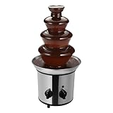 1,8L Schokoladenbrunnen, 4-Tier-Schokolade-Brunnen-Maschine mit Heizfunktion, Edelstahl Schokoladen-Fondue-Brunnen für Weihnachten Geburtstagsparty, 170W