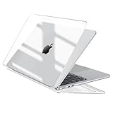 EooCoo Hülle Kompatibel mit MacBook Air M4 M3 M2 13.6 Zoll 2025 2024 2022 (A3240 A3113 A2681) mit Touch ID, Ultradünne Hartschale Schutzhülle Snap Case Transparent Cover für Mac 13.6 - Kristall Klar