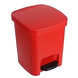 Angoily Kunststoff Tretmülleimer 10 Liter mit Klappdeckel Geruchsdicht für Küche Büro Schlafzimmer Haushalt