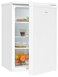Exquisit Kühlschrank KS17-V-030E weiss | 131 L Nutzinhalt | Türanschlag wechselbar | Glasablagen und Gemüsefach | LED-Licht | Weiß | Kühlen |