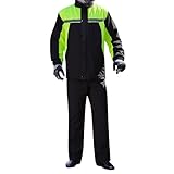 2-teiler Motorradkombi Herren Sommer Regenanuzg 2 Teilig Regenjacke und Regenhose Atmungsaktive Wasserfichte Angelbekleidung Baggy Leichte Regenkleidung Reflektierend Uniform