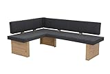 Hela Tische, Eckbank, Sitzbank Linn, Webstoff Anthrazit,...