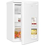 Exquisit Kühlschrank mit Gefrierfach, 109 Liter, kleiner Kühlschrank, 85 cm hoch, freistehend, Kompakt, KS516-4-E-040E weiss