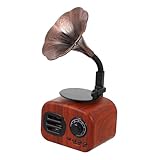 Veemoon Retro Wireless Lautsprecher mit Holzmaserung Tragbare Musikbox für Smartphone Tablet und PC Mini Lautsprecher mit Leistungsstarkem Bass und Großem Akku