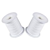 DECORNIJIA 2 Rollen Kerzendochte 61m Geflochtene Baumwoll Dochtspulen für Kerzenherstellung Petroleumlampenzubehör und Laternen Gleichmäßiges Brennverhalten Universell Einsetzbar