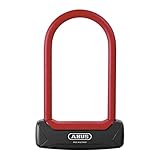 ABUS Bügelschloss Granit Plus 640/135HB150 - Extra leichtes Fahrradschloss mit Rundbügel - ABUS-Sicherheitslevel 12 - Schwarz/Rot
