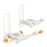 RICOO 2X Lautsprecherwandhalterungen Universal Lautsprecher Wandhalterungen Schwenkbar Neigbar LH023-W Halterung Boxen Wand Halter Boxenhalterung Set bis Max. 25-Kg Wandhalter Speaker Wall Mount