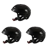 3X Sicherheits Schutz Helm 11 Atemlöcher für Wassersport Kajak Paddel Boot - Schwarz