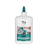 Ideen mit Herz Bastel-Kleber | flüssig Leim | auf Wasserbasis | lösungsmittelfrei | trocknet transparent | geeignet für Kinder | ideal für Holz, Papier, Fotos, Filz, Pappe, Textilien (250 ml)