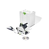 Festool Akku-Tauchsäge TSC 55 KEB-Basic-5,0 (mit Akkupacks, Kreissägeblatt, Splitterschutz, Sichtfenster, Staubfangbeutel, Innensechskantschlüssel), im Systainer