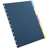 Ciieeo Pp Trennblätter mit Registertabs Herausnehmbar für Ordner und Notizsysteme Farbig Langlebig für Büro Schule und Zuhause