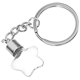 CALLARON Kleiner Schlüsselanhänger aus Glas mit Korkenverschluss als Taschenanhänger für Damen und Miniaturfläschchen zum Befüllen