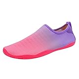 Badeschuhe Schwimmschuhe Wassersportschuhe Atmungsaktiv Schnell Trocknend Strandschuhe rutschfeste Leichte Surfschuhe Aquaschuhe für Damen Herren