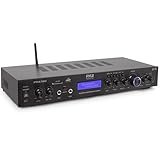 Pyle 200W HiFi Stereo Verstärker – 5-Kanal Receiver mit Radio & Bluetooth, MP3 USB/SD/AUX, Heimkino Surround Verstärker