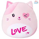 Athoinsu Katzen-Plüsch-Kissen, Plüsch-Kissen, weiches Plüschtier, Kawaii-Spielzeug, Geschenke für Kinder, Mädchen und Jungen, 30,5 cm