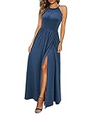 KILIG Maxikleid Damen Sommer Neckholder Sommerkleid Elegant...